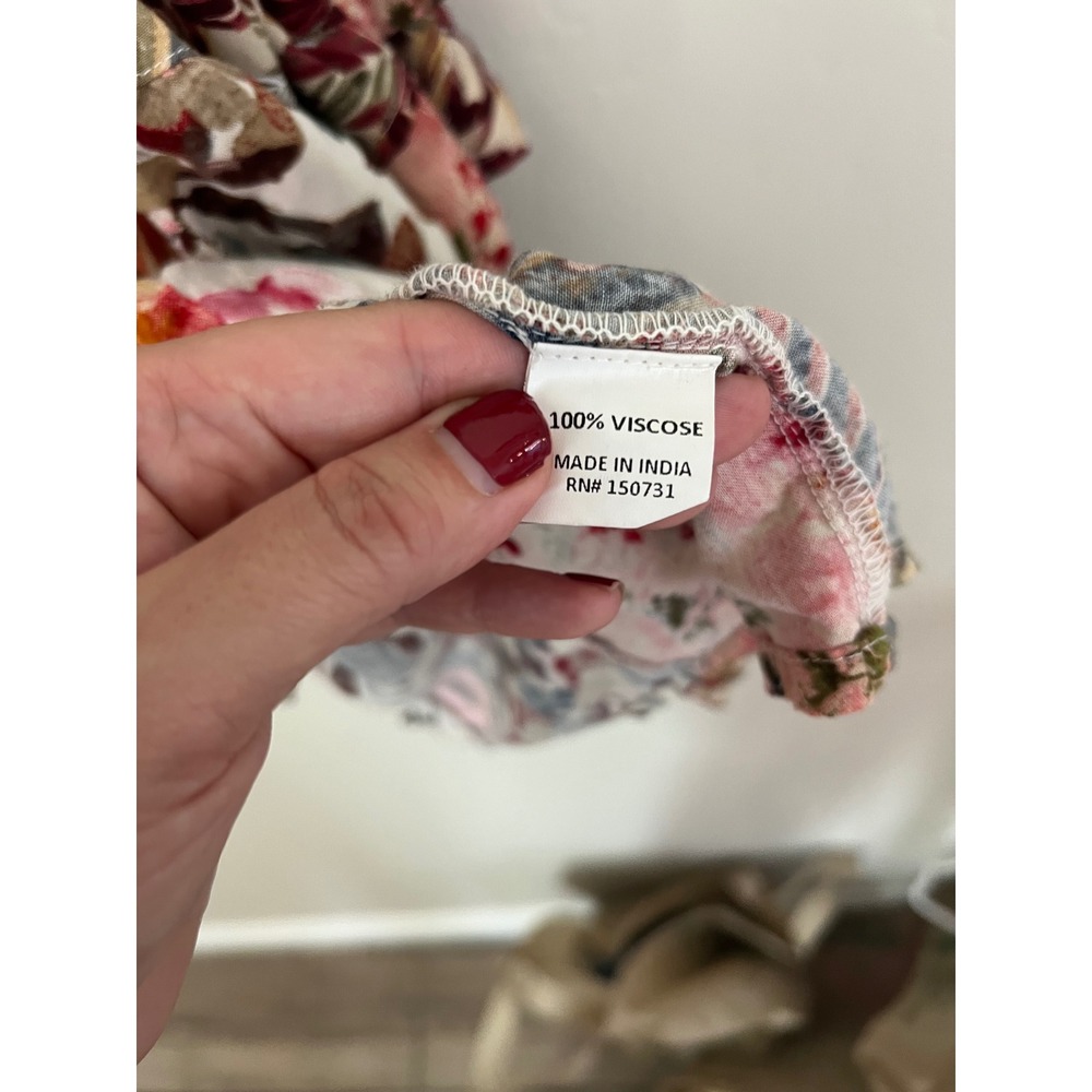 Young Threads Olive Green Patchwork Floral Embroi… - image 8